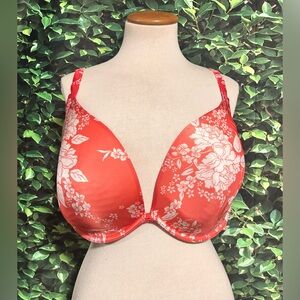 Cacique Simply Plunge Bra Coral Pink Womens 44F